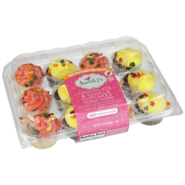 Sweet Ps Fall Chocolate & Vanilla Cupcakes 12Ct HyVee Aisles Online