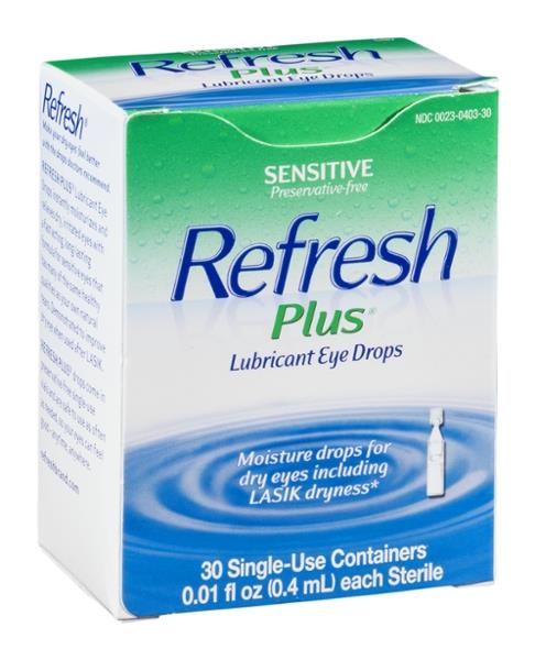 Refresh Plus Lubricant Eye Drops 30 Single Use Containers | Hy-Vee ...