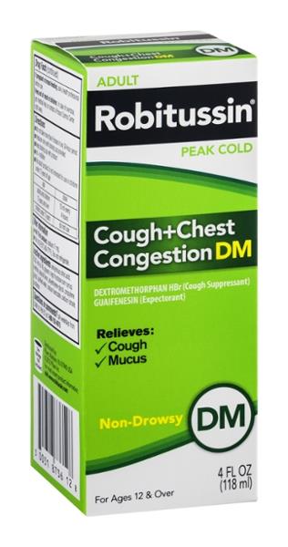 Robitussin Peak Cold Cough + Chest Congestion DM Non-Drowsy Liquid | Hy ...