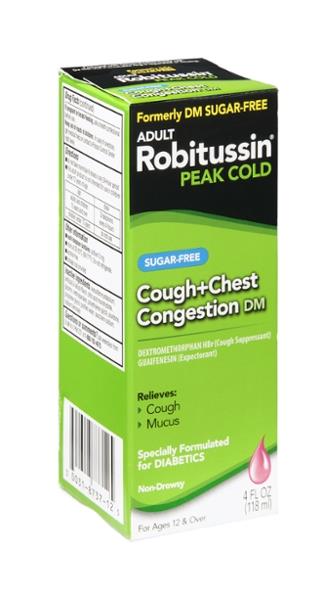 Robitussin Peak Cold Cough + Chest Congestion DM Non-Drowsy Liquid ...