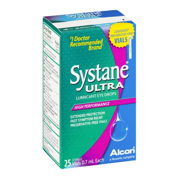 Systane Ultra Lubricant Eye Drops High Performance Vials - 25 CT | Hy ...