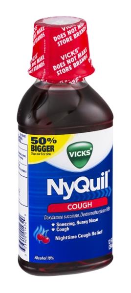 Vicks NyQuil Cherry Flavor Nighttime Cough Relief Liquid | Hy-Vee ...