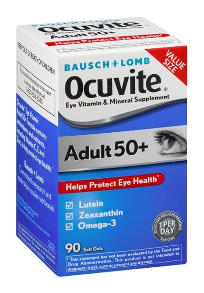 Bausch Lomb Ocuvite Adult 50 Eye Vitamin And Mineral Supplement Soft