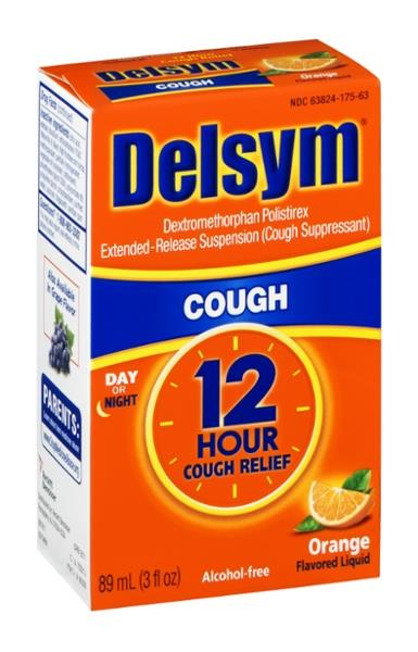 Delsym 12-hour Cough Relief Orange Flavored Liquid Cough Suppressant 