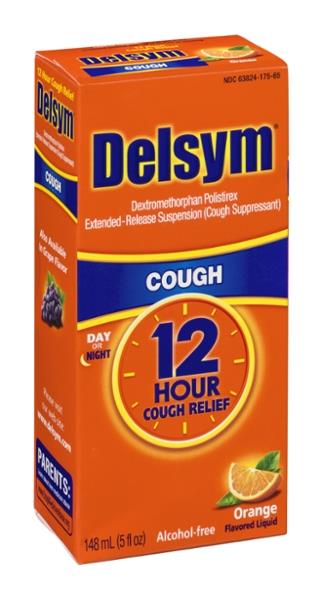 Delsym 12-Hour Cough Relief Orange Flavor Cough Suppressant Liquid | Hy ...