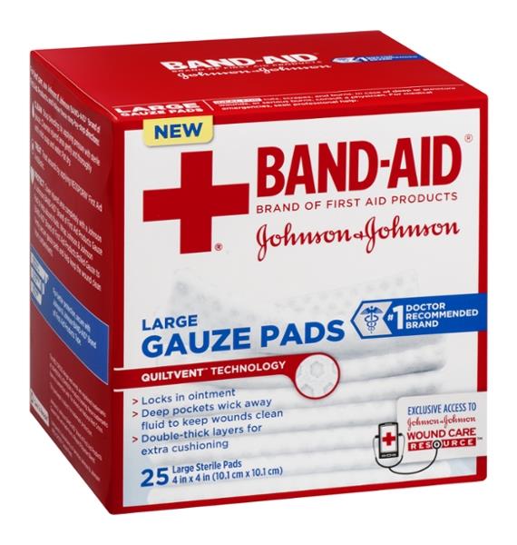 Band-Aid First Aid 4x4 Large Gauze Pads | Hy-Vee Aisles Online Grocery ...