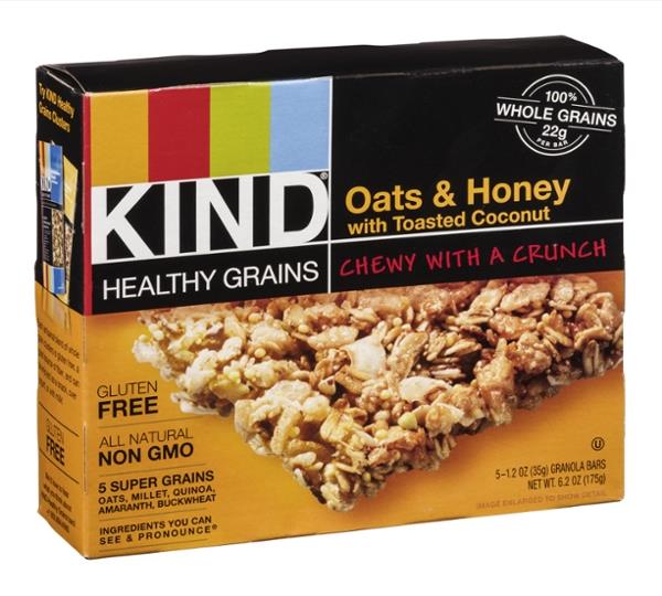 KIND Healthy Grains Oats & Honey with Toasted Coconut Granola Bars 5-1.