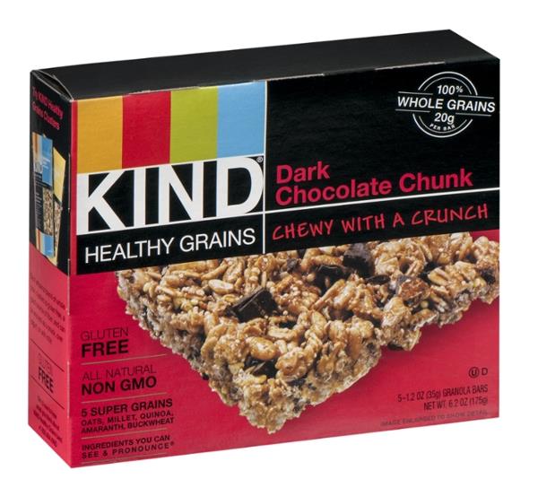 Kind Healthy Grains Dark Chocolate Chunk Granola Bars 5 1 2 Oz Bars