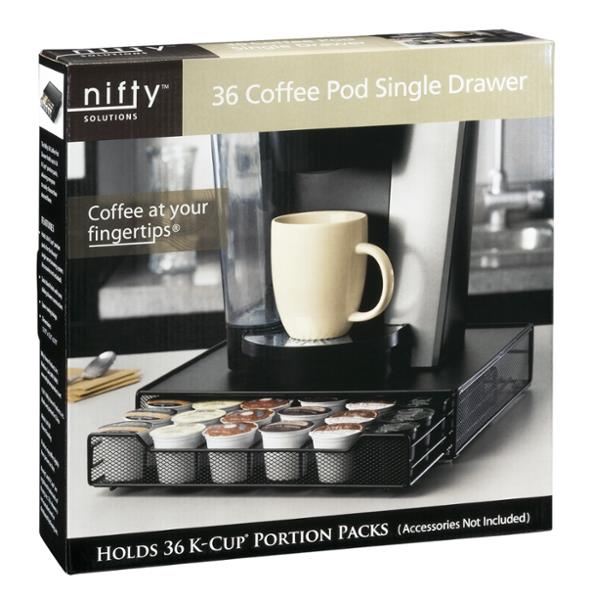 Nifty 36 K-Cup Drawer Holder  Coffee pods drawer, Coffee storage