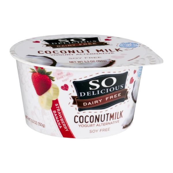 So Delicious Dairy Free Coconut Milk Strawberry Banana Yogurt ...