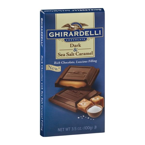 Ghirardelli Chocolate Dark Chocolate Sea Salt Caramel 3.5 oz. Box Hy