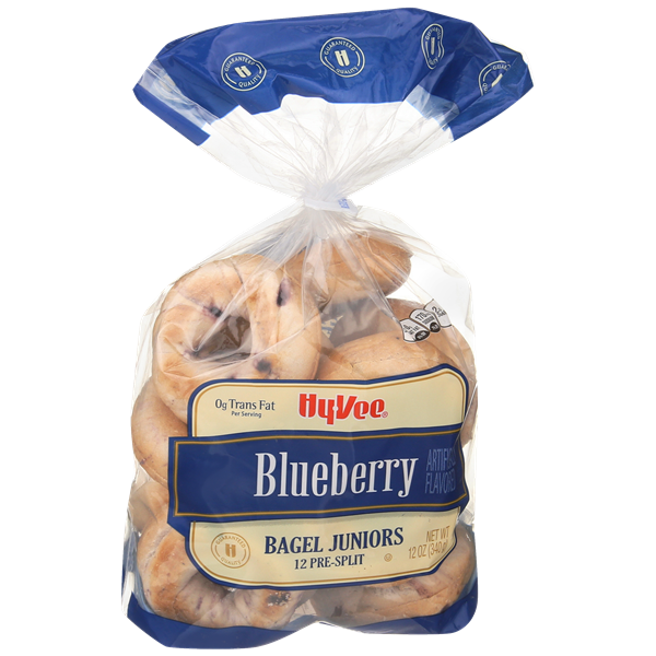 HyVee Blueberry Bagel Juniors 12 Count PreSplit HyVee Aisles