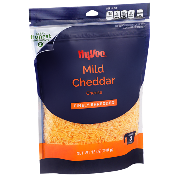 HyVee Finely Shredded Mild Cheddar Natural Cheese HyVee Aisles