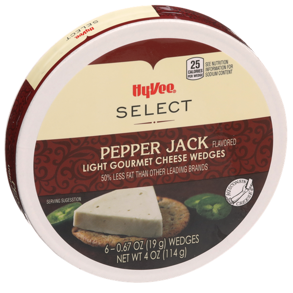HyVee Pepper Jack Light Gourmet Cheese Wedges HyVee Aisles Online