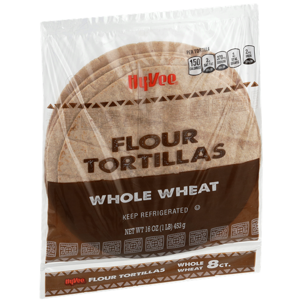 HyVee Whole Wheat Flour Tortillas 8Ct HyVee Aisles Online Grocery