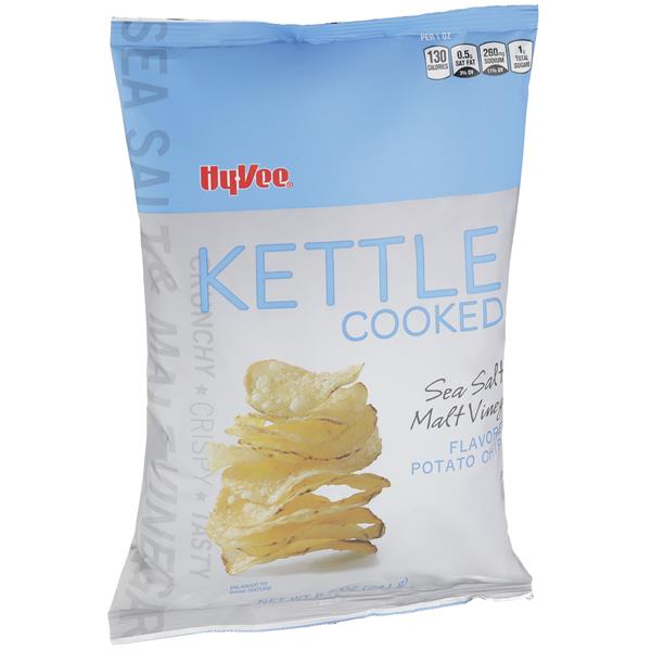 HyVee Kettle Cooked Sea Salt & Malt Vinegar Potato Chips HyVee Aisles Online Grocery Shopping