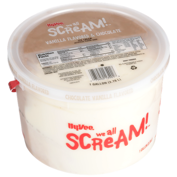 HyVee We All Scream! Vanilla & Chocolate Flavored Ice Cream HyVee Aisles Online Grocery Shopping
