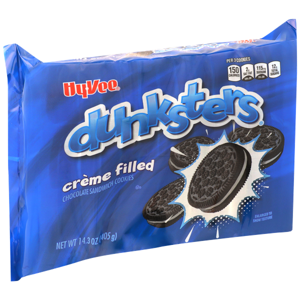 HyVee Dunksters Creme Filled Chocolate Sandwich Cookies HyVee