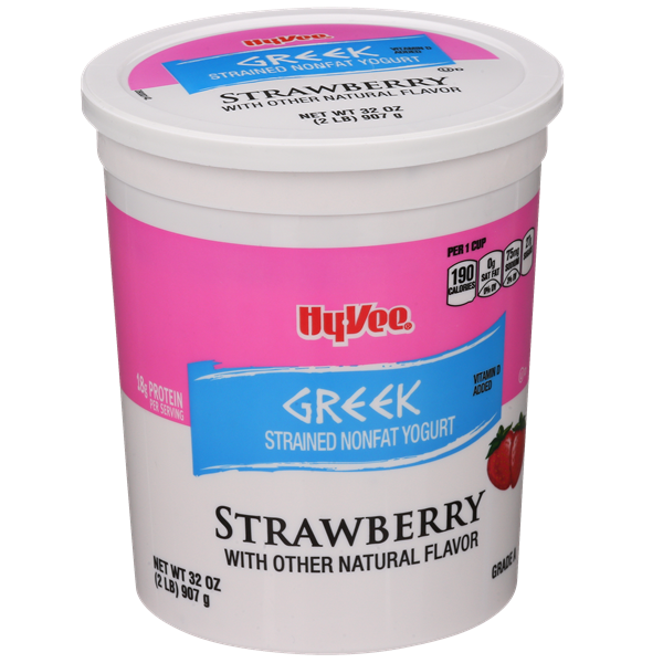 HyVee Strawberry Greek Strained Nonfat Yogurt HyVee Aisles Online