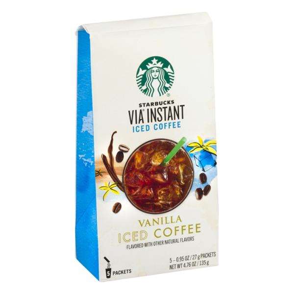 Starbucks Via Instant Iced Coffee Vanilla Iced Coffee Packets 5