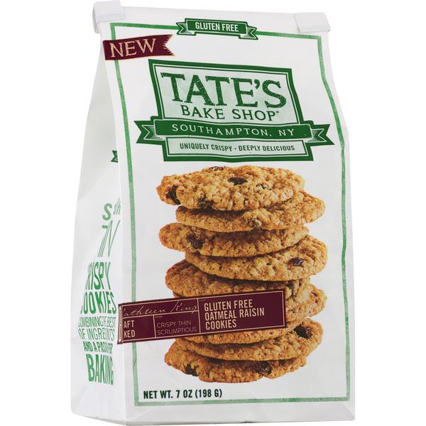 Tates Bake Shop Cookies, Gluten Free, Oatmeal Raisin | Hy-Vee Aisles ...