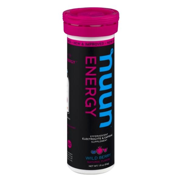 Nuun Energy Effervescent Electrolyte & Caffeine Supplement Wild Berry