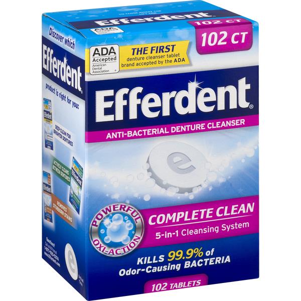 Efferdent Anti-Bacterial Denture Cleanser Tablets | Hy-Vee Aisles ...