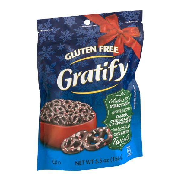 Gratify GLuten Free Dark Chocolate & Peppermint Pretzel Twists
