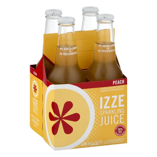 IZZE Sparkling Peach Juice 4 Pk HyVee Aisles Online Grocery Shopping