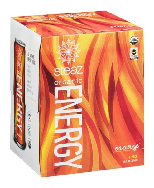 Steaz Energy Organic Drink Orange - 4 Pk | Hy-Vee Aisles Online