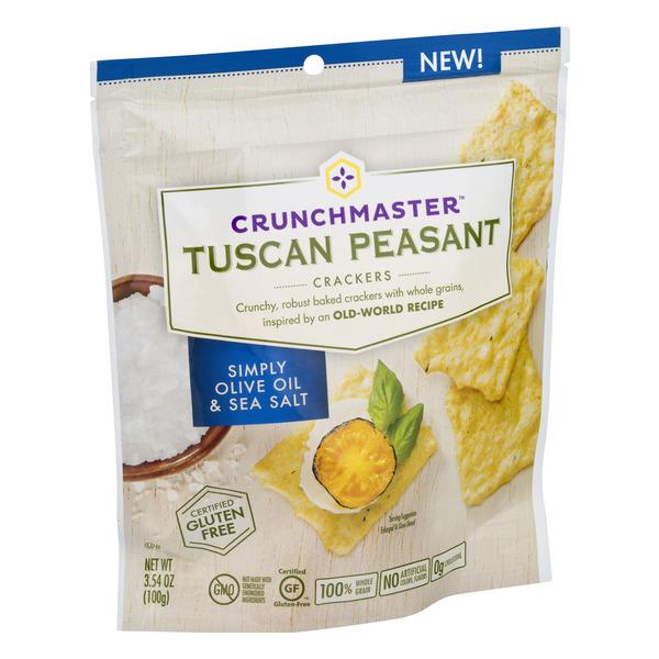 Crunchmaster Crackers, Gluten Free, Tuscan Peasant, Simply Olive Oil